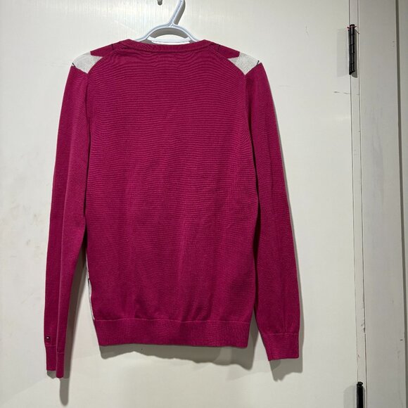 Tommy Hilfiger sweater for women size medium pink and white in color - Picture 2 of 3